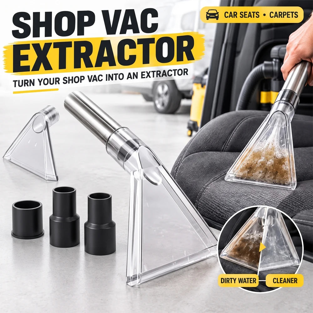 Wet Dry Vacuum Extractor Attachment – 2 Heads & 3 Hose Adapters Vacuum Extractor Attachment Richie's