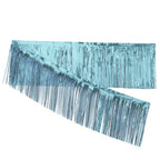 Metallic Foil Tassel Fringe Garland Curtain 30×200cm Party Party Fringe Curtain Richie's light blue