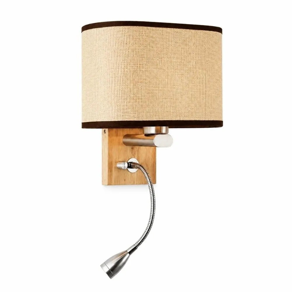 Swing Arm Wall Sconce E26/E27 Fabric Shade LED Lamp & Switch Wall Sconce Lamp Richie's Linen Shade