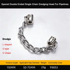 Flexible Chain Drain Pipe Dredger – Adjustable 1–4m Steel Drain Pipe Dredger Richie's Chain Drain Head