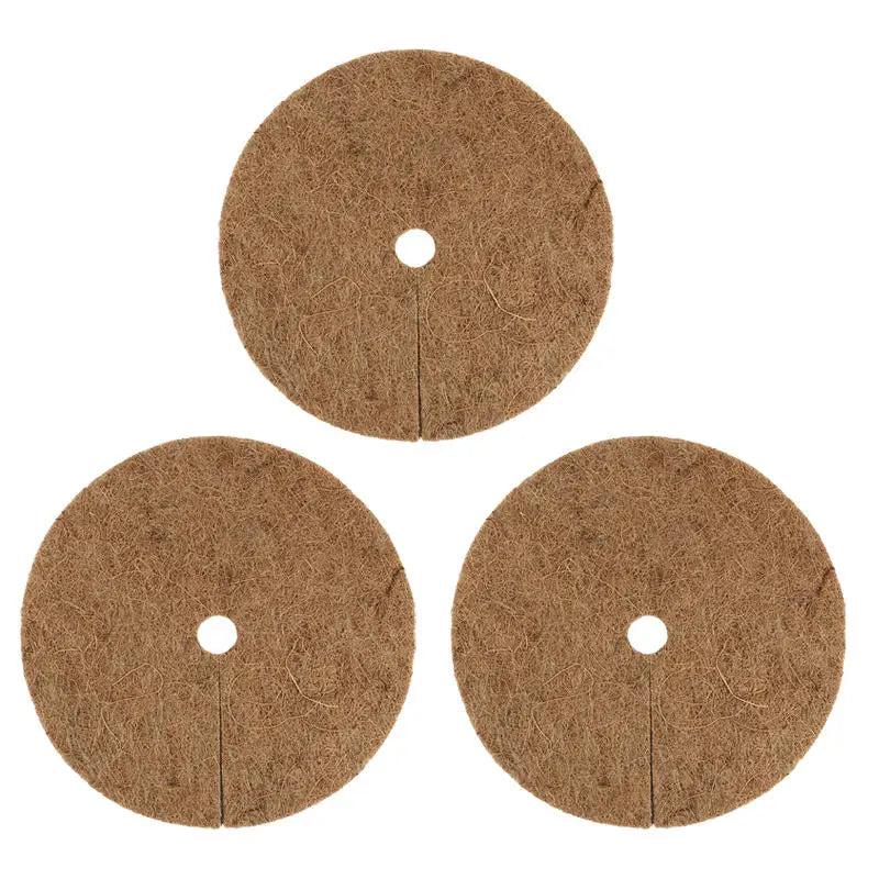 Coconut Coir Mulch Mat Tree Ring Weed Control 3-Pack Garden Mulch Mat Richie's 35cm 3Pcs