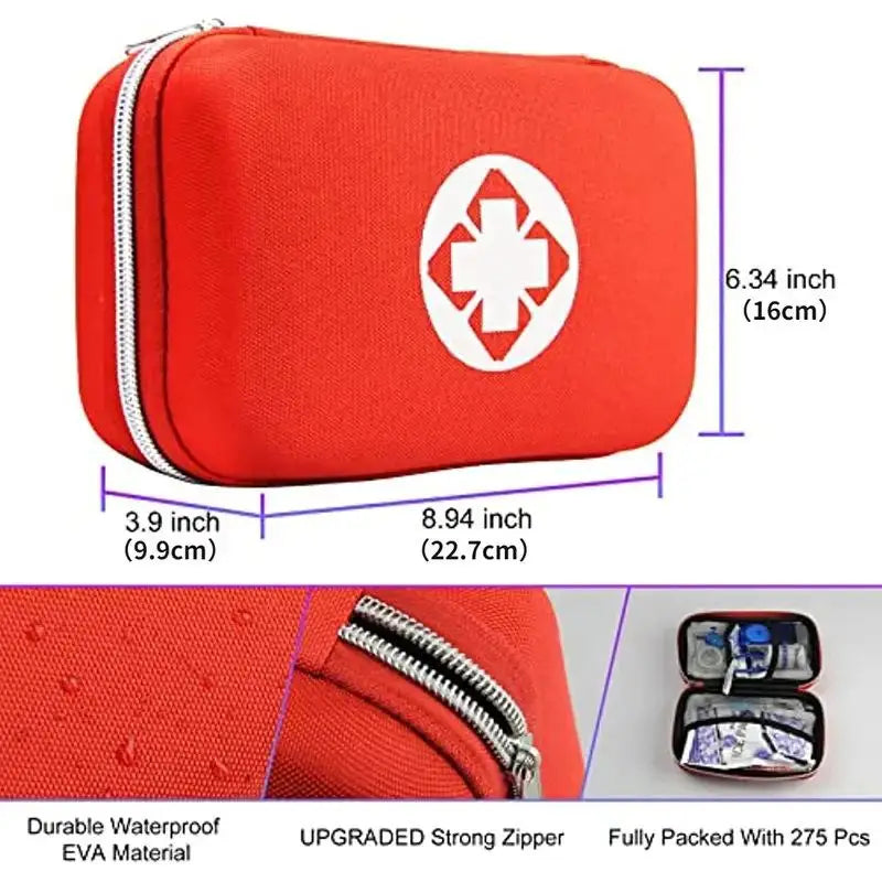 Compact First Aid Kit EVA Hard Case | Hiking, Biking & Travel First Aid Kit Richie's