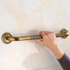 HOBHE Antique Bronze Brass 50cm Bathroom Grab Bar Handrail Bathroom Grab Bar Richie's Default Title