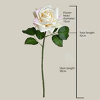 Multicolor Artificial Rose Single Stem – Real Touch Faux Flower Artificial Flower Richie's