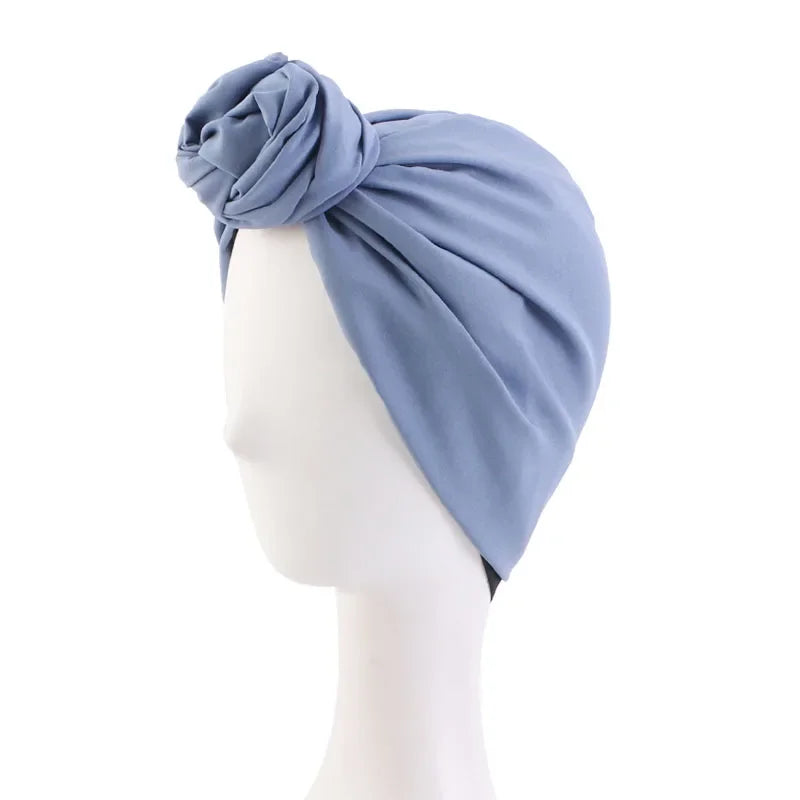 Women's Cotton Turban Head Wrap – Retro Boho Beanie Cap Turban Head Wrap Richie's