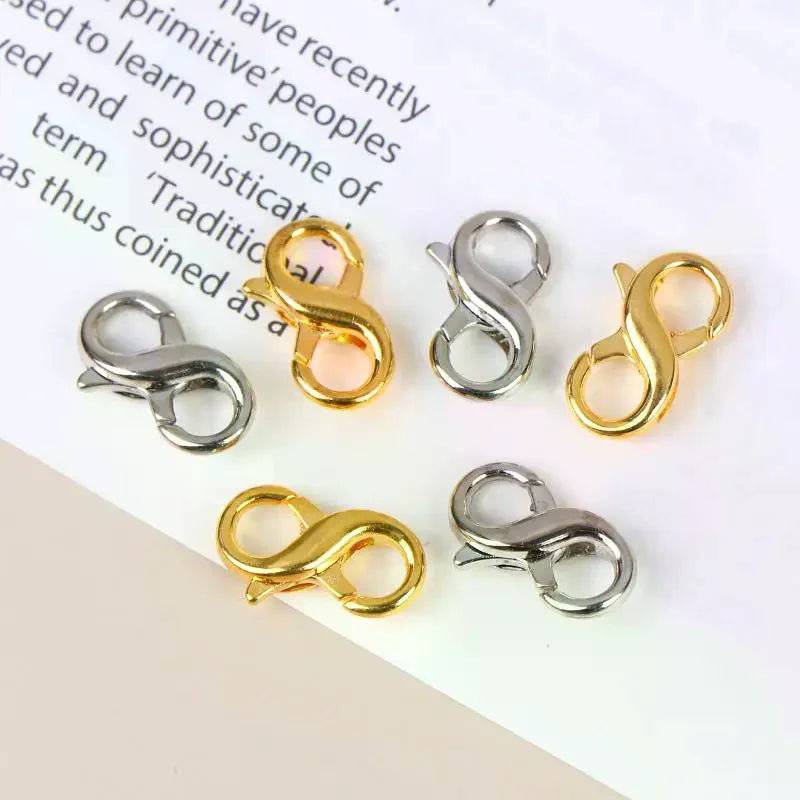 10Pcs Figure 8 Lobster Clasp 18x11mm Zinc Alloy Jewelry Findings Jewelry Findings Richie's