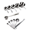 12-Piece Stainless Steel Measuring Cups & Spoons Set – Stackable Measuring Cups & Spoons Richie's Silver