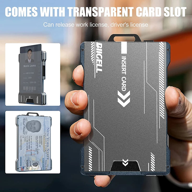 Aluminum Alloy RFID Blocking ID Badge Holder with Back Clip ID Badge Holder Richie's