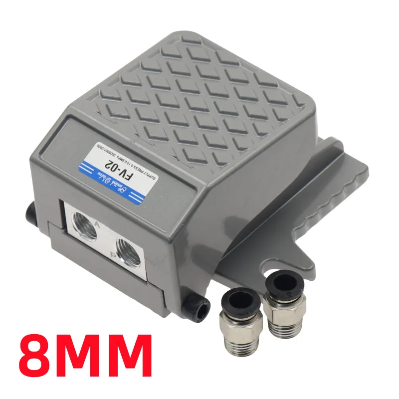 Pneumatic Foot Pedal Valve 1/4" BSP 2-Way 2-Position FV-02 Pneumatic Foot Valve Richie's FV-02 PC8mm China Mainland