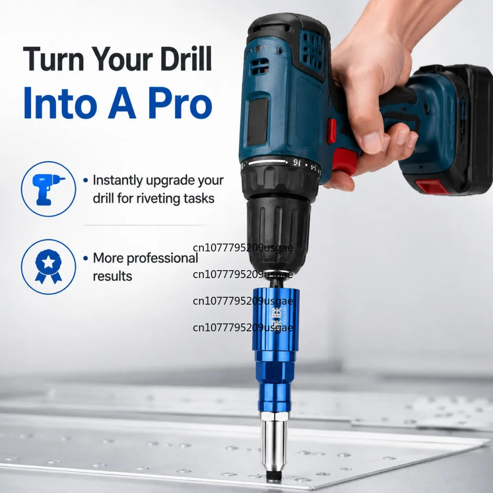 Electric Rivet Gun Drill Adapter 2.4–4.8mm Blind Rivet Kit Rivet Gun Adapter Richie's