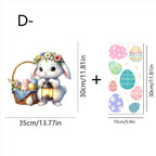 Easter Rabbit Flower Wall Stickers – Removable PVC Decals Wall Stickers Richie's D4