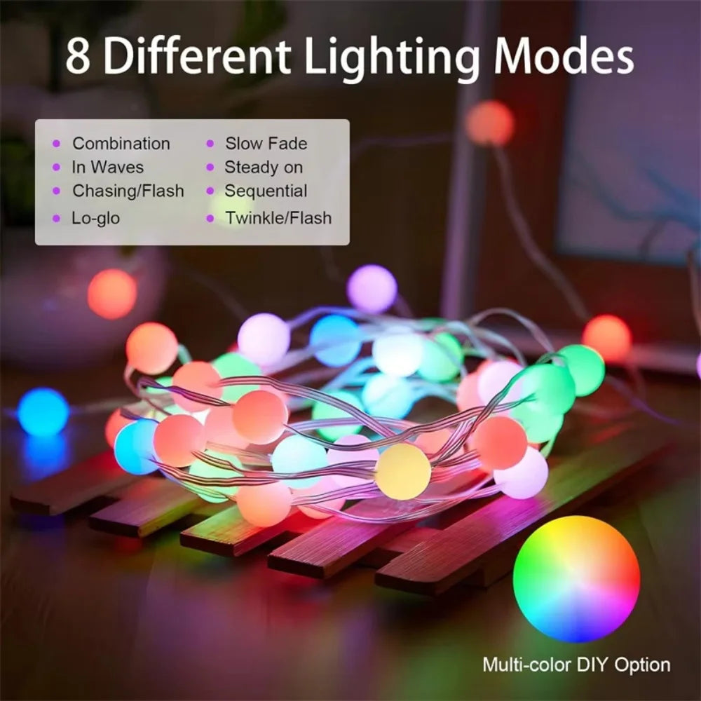 10M 66-LED RGB Bluetooth String Lights – USB Outdoor Party LED String Lights Richie's