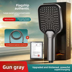 Pressurized Shower Head Set – High-Flow ABS Bathroom Kit Pressurized Shower Set Richie's Gun Grey Set 4