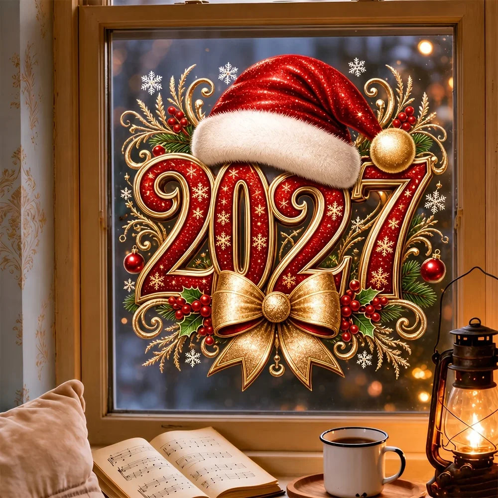 Christmas Window Clings – Reusable Santa, Snowflake & Holly Decals Window Cling Decals Richie's
