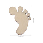 100Pcs Footprint Wood Cutouts – DIY Craft & Party Embellishments Wood Craft Cutouts Richie's