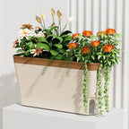 Modern Self-Watering Planter Pot with Water Level Window Self-Watering Planter Richie's Brown