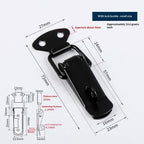 Glossy Black Toggle Latch – Quick Release Iron Fastener Clip Toggle Latch Fastener Richie's S With latch