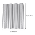 Stainless Steel Wave Baguette Baking Mold – French Bread Pan Bread Baking Pan Richie's