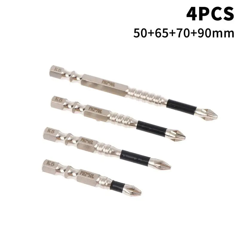 PH2 Impact Driver Bit Set | Magnetic Non-Slip 25–150mm K5 Steel Impact Driver Bit Set Richie's A3