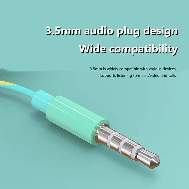 FUCHU 3.5mm Wired Earbuds Stereo Bass Headset With Mic Wired Earbuds Richie's