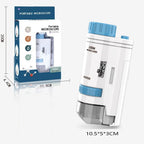 Kids Portable Microscope 80–200X Science Educational Toy Kids Science Microscope Richie's Lz8906-Blue