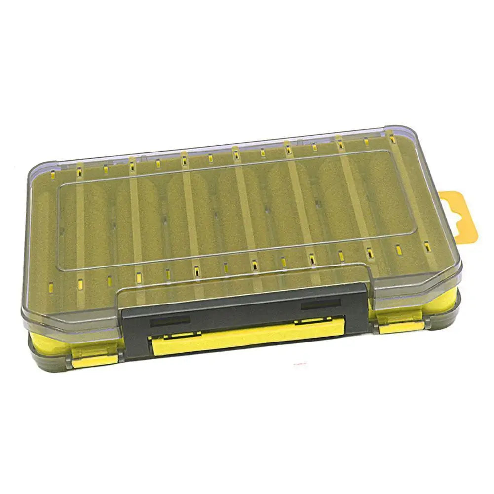 Double Sided Fishing Tackle Box – Lure & Bait Organizer Case Fishing Tackle Box Richie's Yellow large