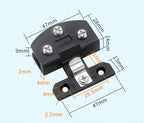 Punch-Free Cabinet Glass Hinge Clamp – Zinc Alloy Door Hinge Cabinet Glass Hinge Richie's Small black