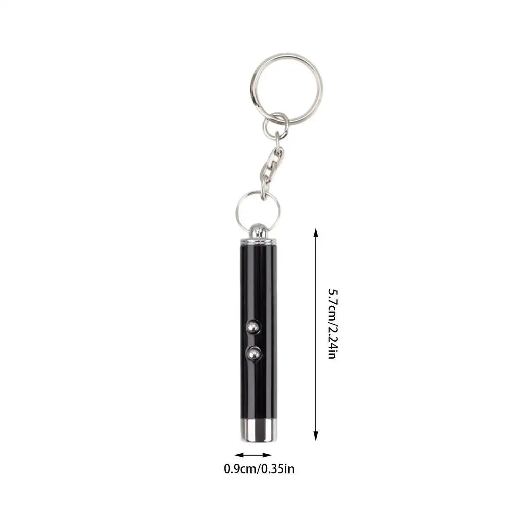 Cat Laser Pointer Toy Pen – LED Keychain Flashlight for Cats Cat Laser Toy Richie's Black