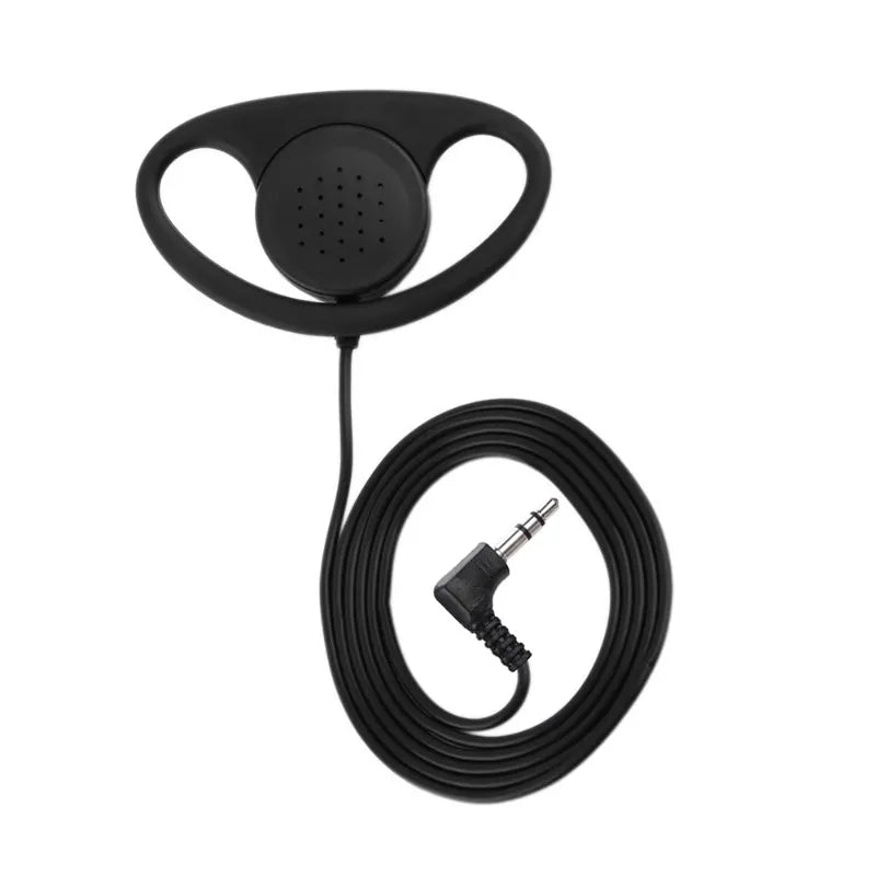 FUCHU D-Shape 3.5mm Single-Sided Ear Hook Earpiece Headset Wired Ear Hook Earpiece Richie's