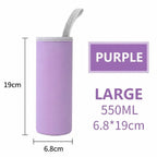 Neoprene Water Bottle Sleeve with Handle – 420/550ml Bottle Sleeve Richie's Purple 550ml