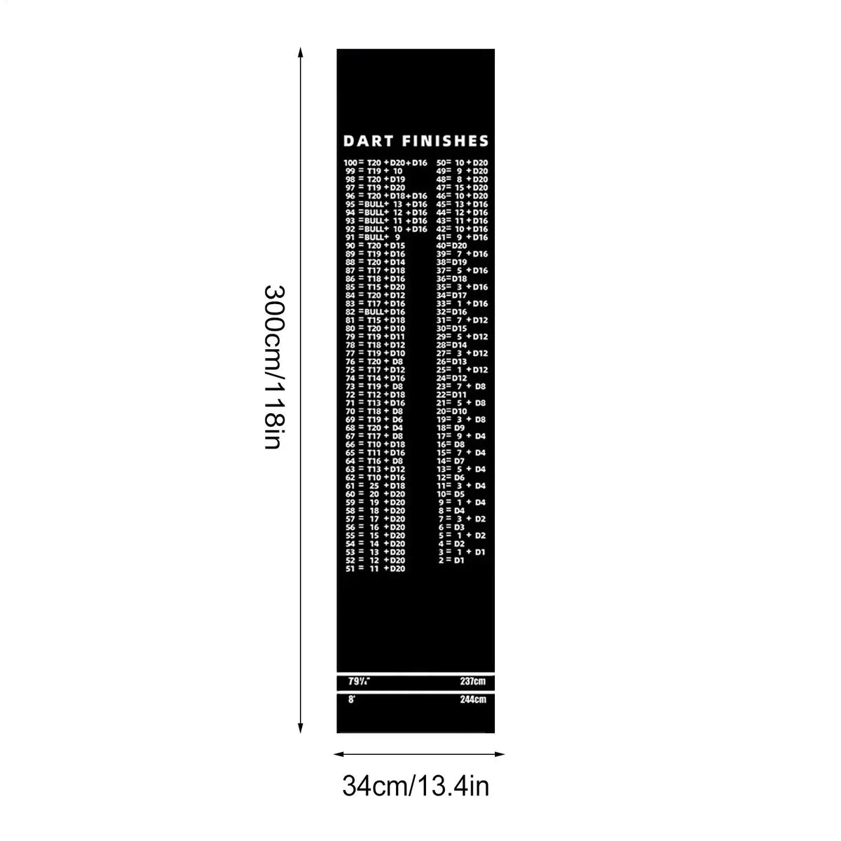 Non-Slip Dart Mat with Throw Line – Floor Protection Mat Dart Board Mat Richie's