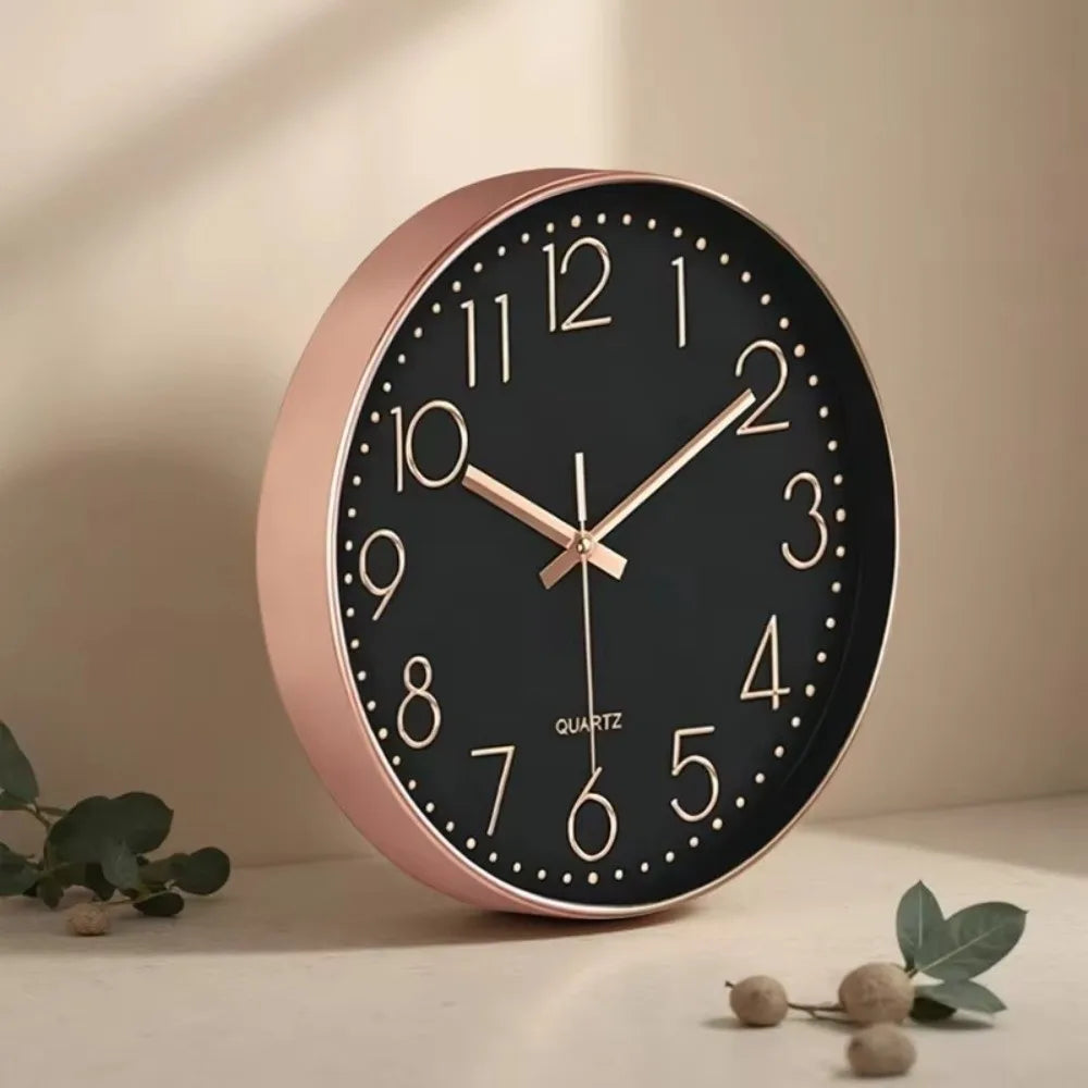 8 Inch Silent Wall Clock – Quartz Battery Operated Modern Design Wall Clock Richie's