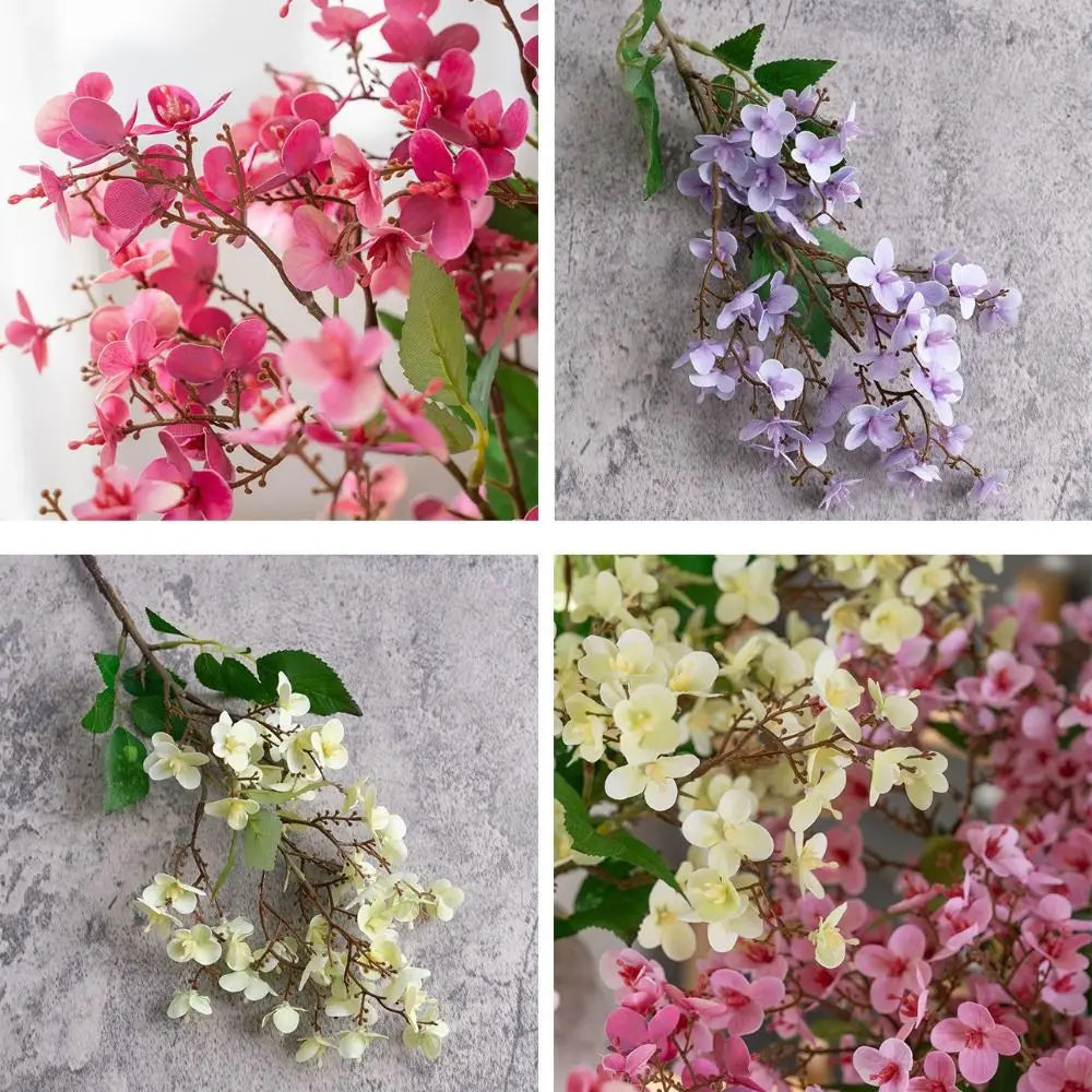 Artificial Peach Blossom Branch 49cm | Faux Floral Home Decor Artificial Flower Branch Richie's