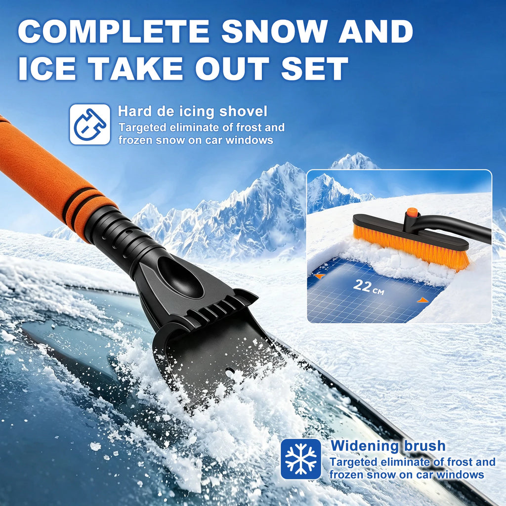 Extendable Car Snow Brush & Ice Scraper – 65–80cm Telescopic Car Snow Brush Richie's