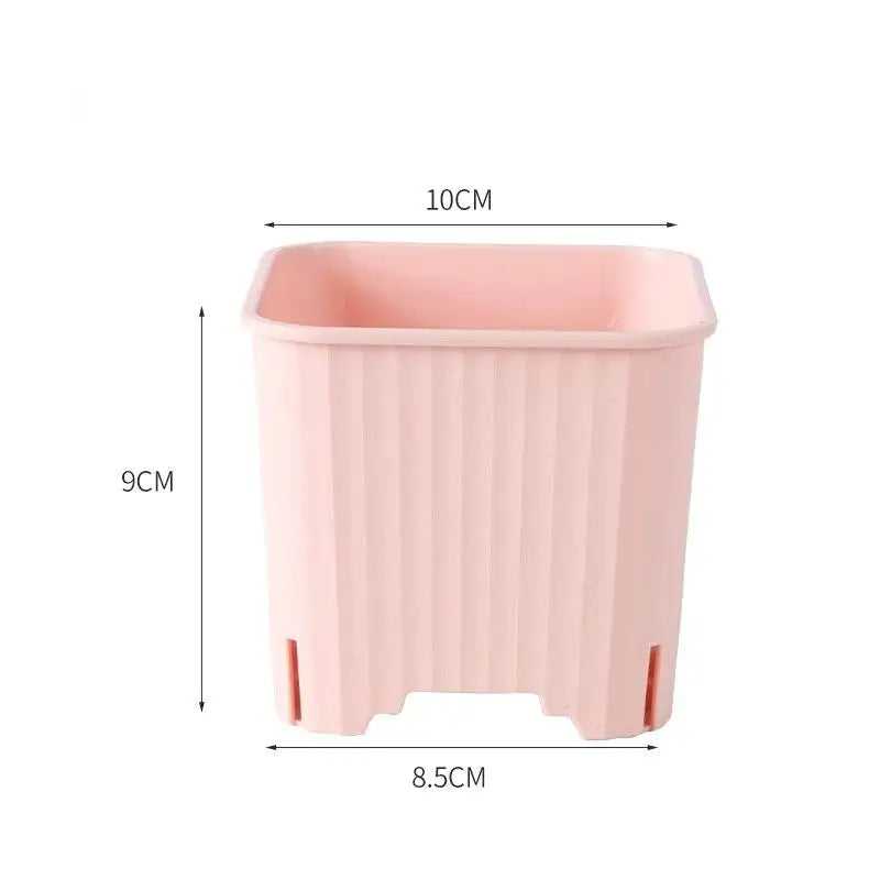 Square Plastic Plant Pots with Drainage – Multicolor Nursery Plant Nursery Pots Richie's Pink