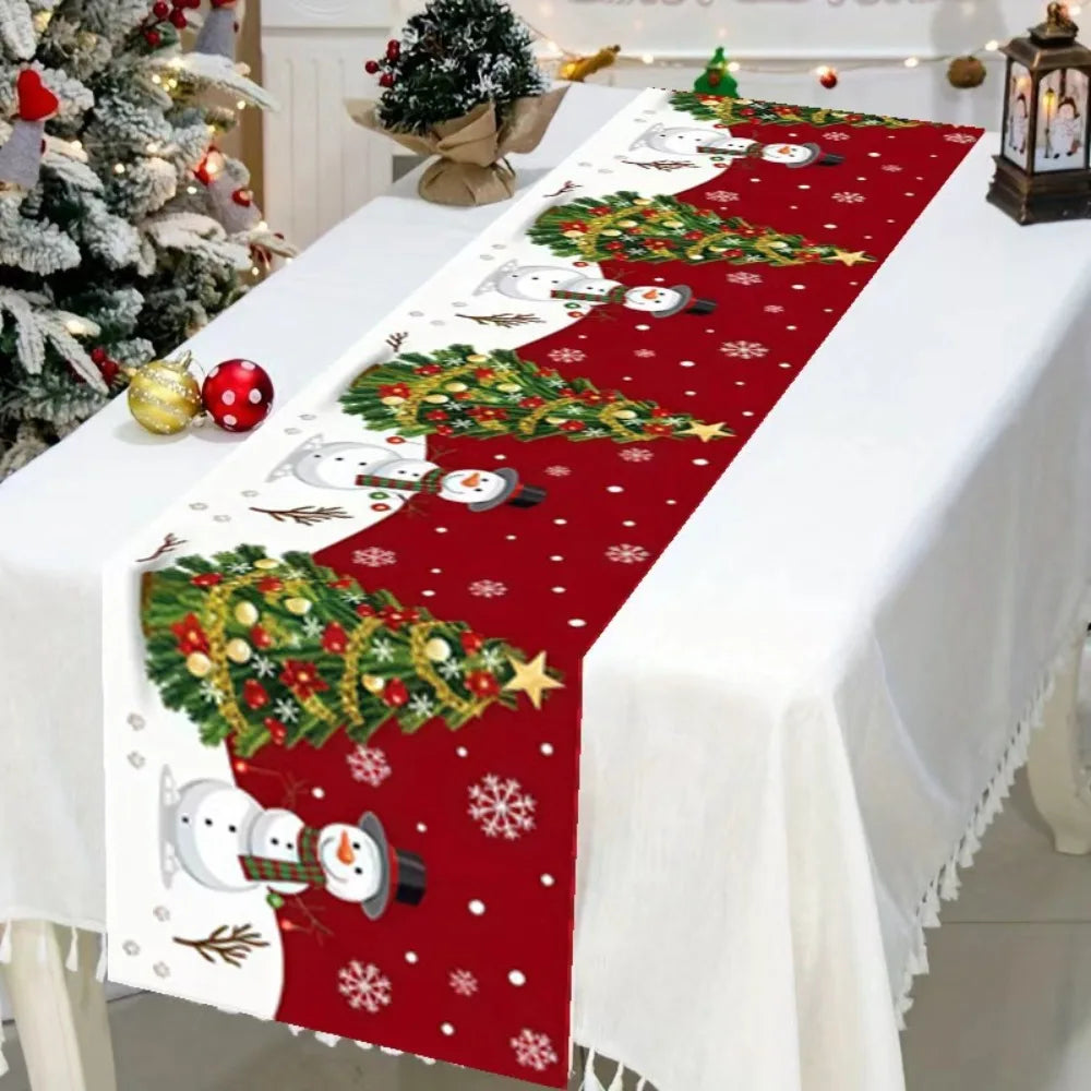 Christmas Table Runner Santa Snowman Elk Holiday Décor 120x33cm Christmas Table Runner Richie's 6
