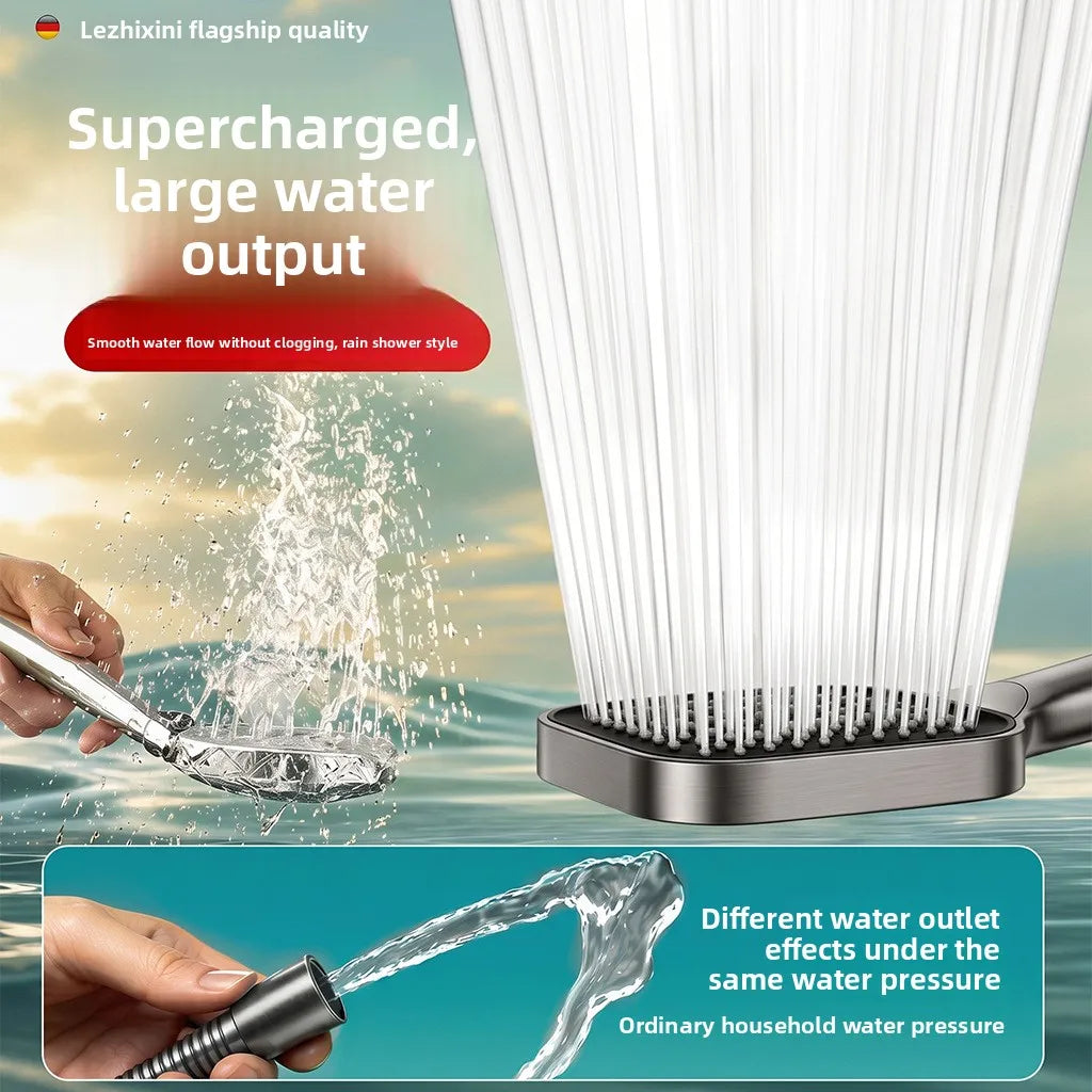 Pressurized Shower Head Set – High-Flow ABS Bathroom Kit Pressurized Shower Set Richie's