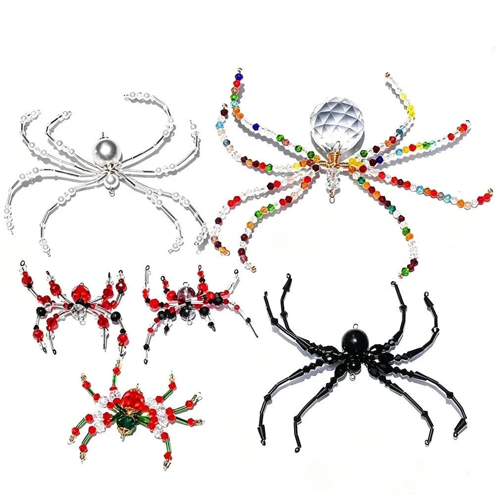 Beaded Spider Hanging Ornament – Crystal Faceted Halloween Décor Halloween Hanging Ornament Richie's