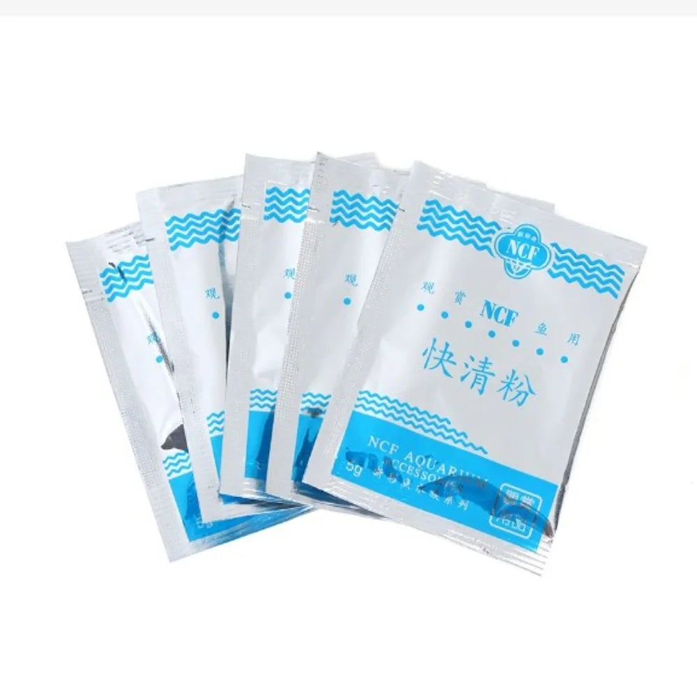 Eco-Aquarium Water Purifying Powder – Fish Tank Clarifier 5pk Aquarium Water Clarifier Richie's