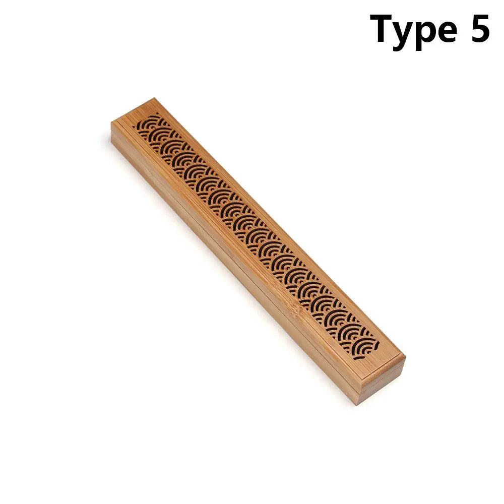 Wood Incense Holder Ash Catcher – Buddhist Home Décor Censer Incense Holder Richie's Type 5