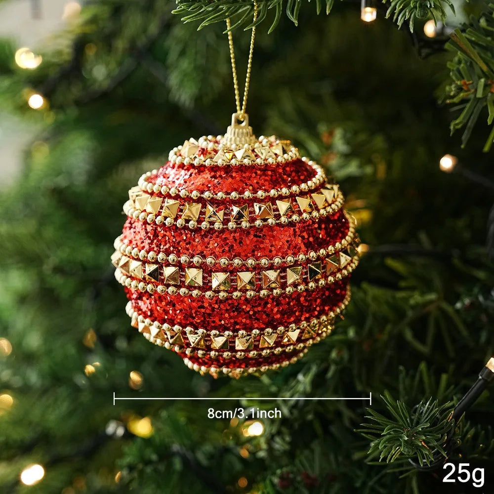 Pearl Foam Christmas Ball Ornament | Ribbed Wave Tree Decor Christmas Tree Ornament Richie's E