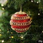 Pearl Foam Christmas Ball Ornament | Ribbed Wave Tree Decor Christmas Tree Ornament Richie's E