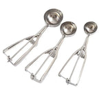 Stainless Steel Ice Cream Scoop Set – 3 Sizes, Spring Handle Ice Cream Scoop Set Richie's