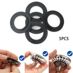 5-Pack Rubber Seal Gasket for Sink Drain Basket Strainer Drain Seal Gasket Richie's