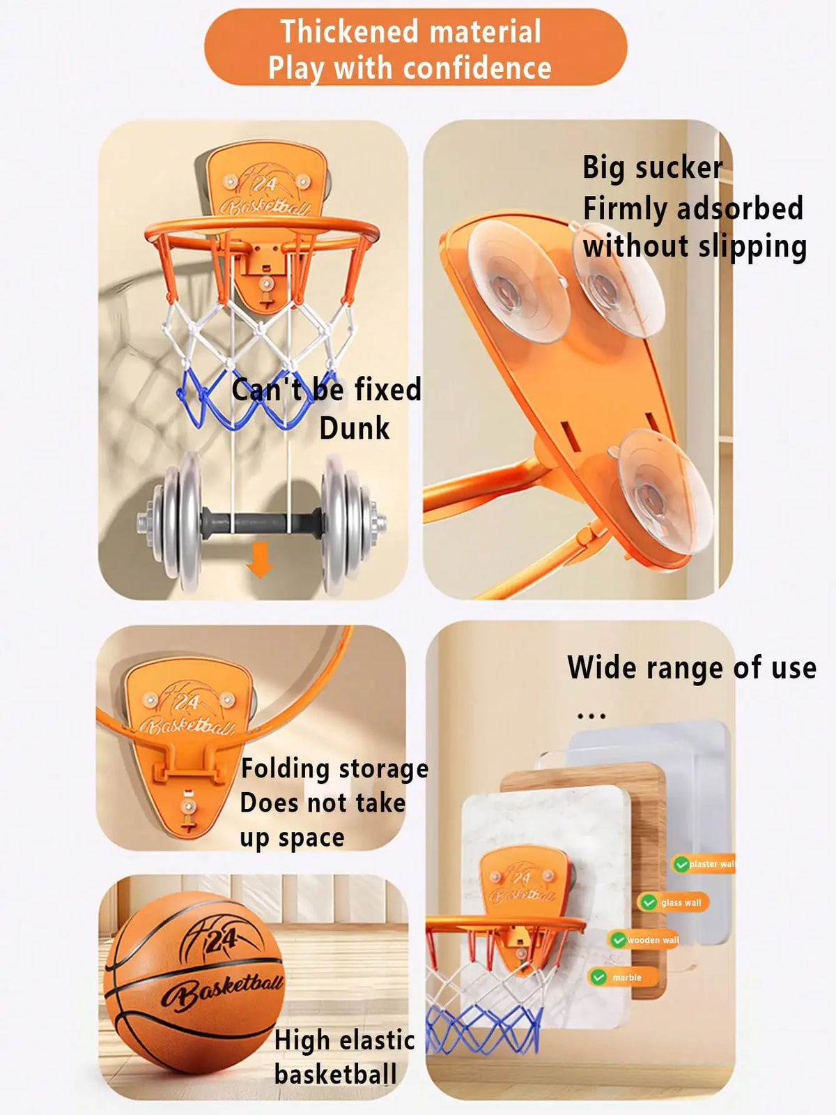 Kids Indoor Basketball Stand Set – Punch-Free + Silent Ball Kids Basketball Set Richie's