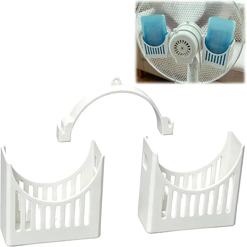 Fan Ice Pack Holder – Cold Air Ice Bottle Bracket for Floor Fans Fan Cooling Accessory Richie's