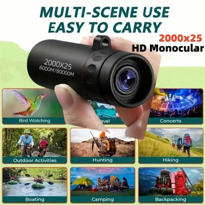 HD Monocular Pocket Night Vision Telescope – Hunting & Camping Night Vision Monocular Richie's A-2000x25