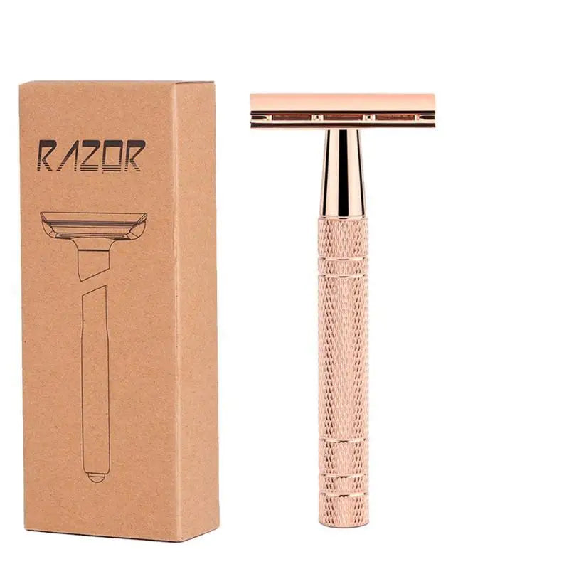Double Edge Safety Razor – Eco-Friendly, Rose Gold, Men & Women Safety Razor Richie's Rose Gold A
