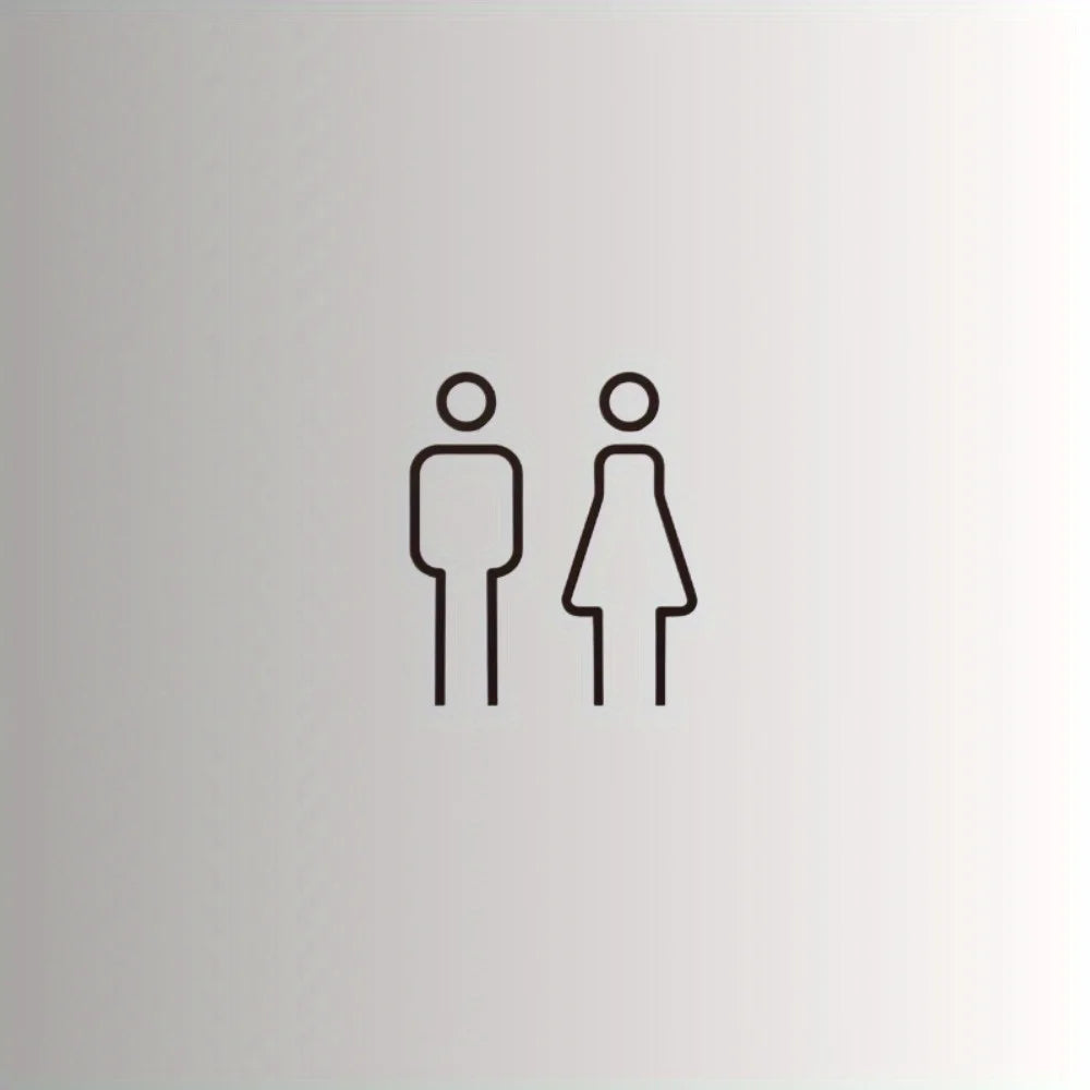 Unisex Restroom Sign Acrylic Toilet Door Sign Hotels & B&Bs Door Restroom Sign Richie's