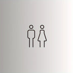 Unisex Restroom Sign Acrylic Toilet Door Sign Hotels & B&Bs Door Restroom Sign Richie's